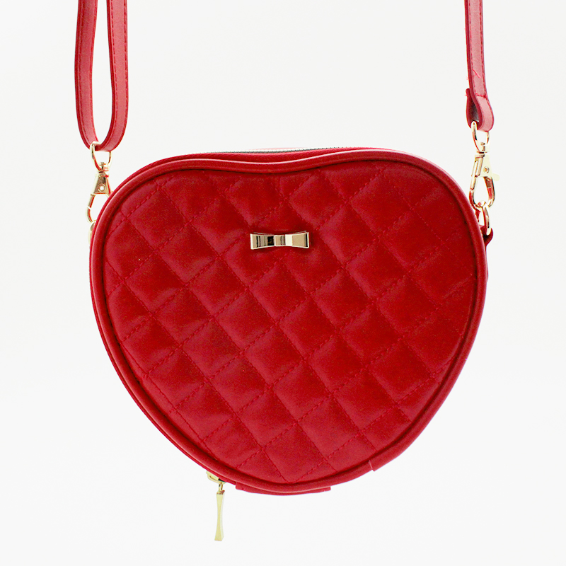 nui. Plush Shoulder Bag Heart Red