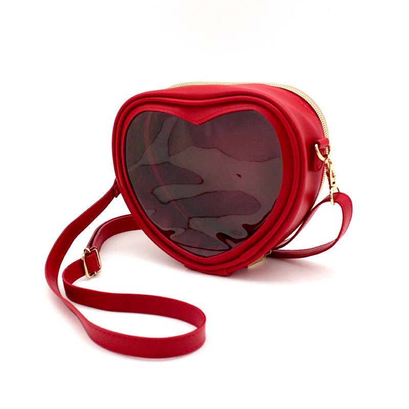 nui. Plush Shoulder Bag Heart Red