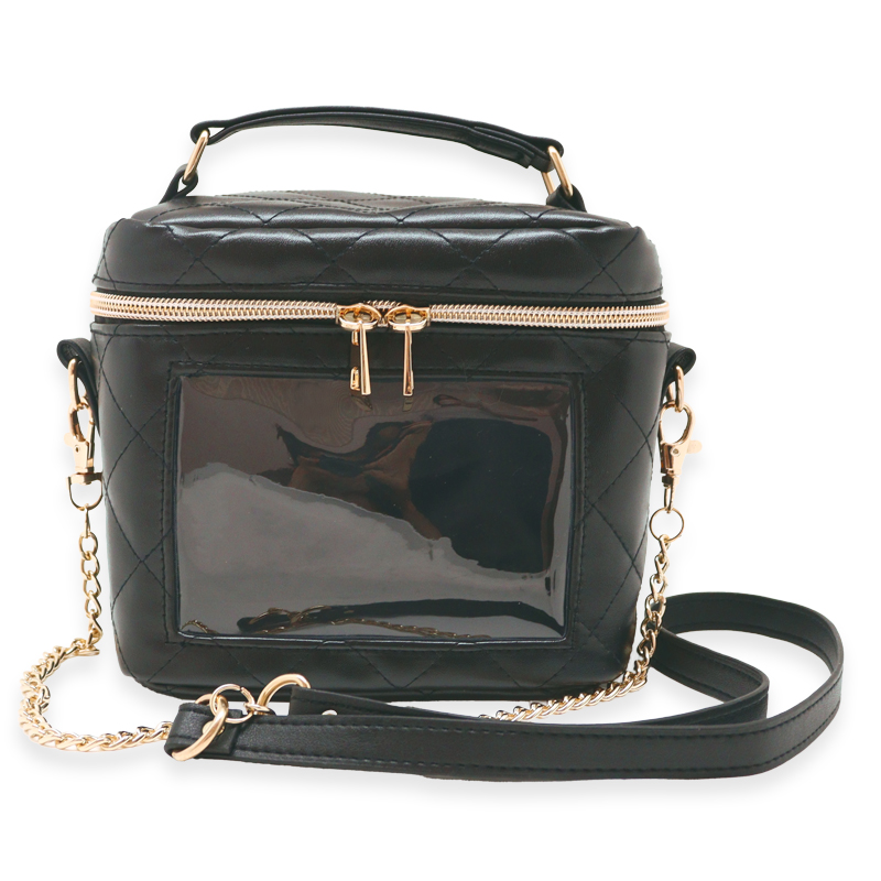 nui. Plush Vanity Bag Black
