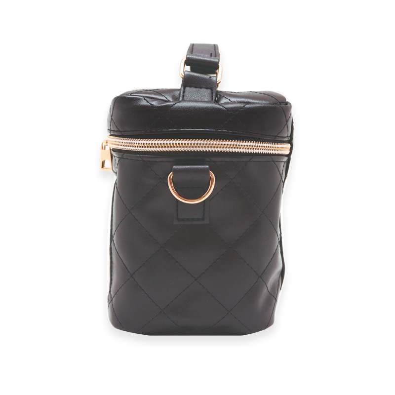 nui. Plush Vanity Bag Black