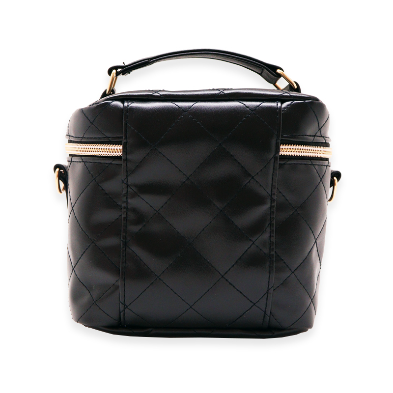 nui. Plush Vanity Bag Black