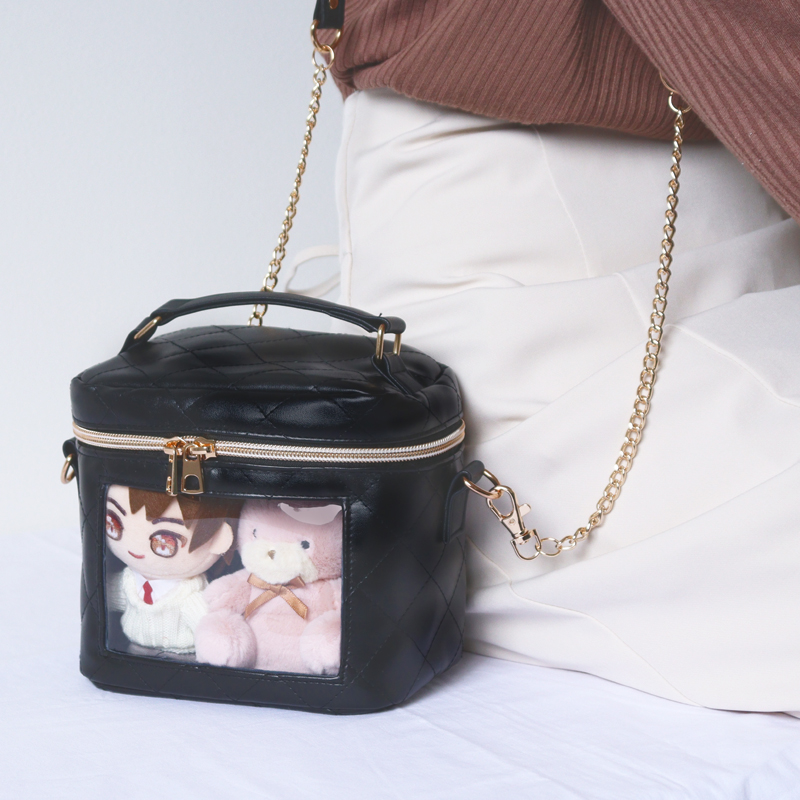 nui. Plush Vanity Bag Black