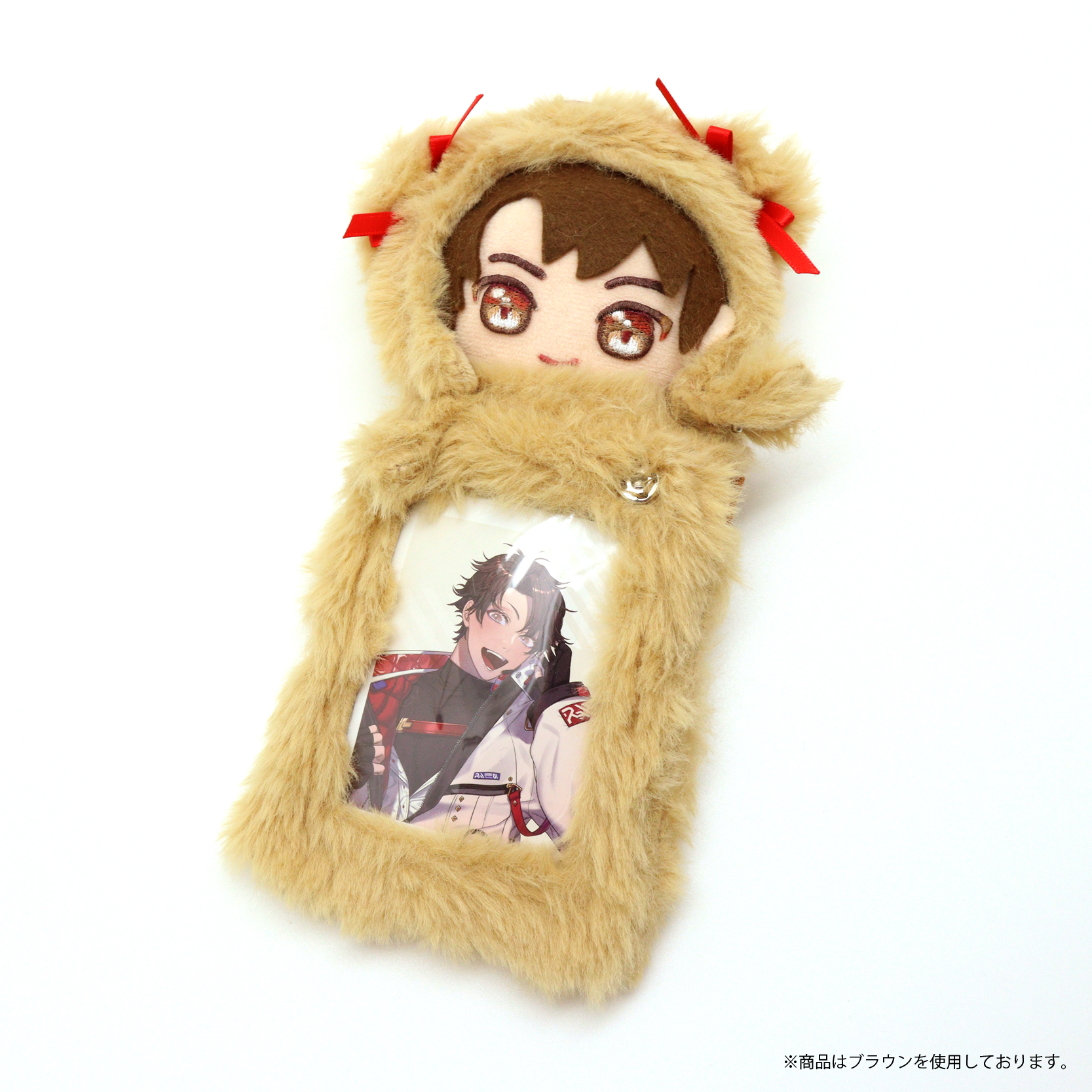 nui. Hug Plush Trading Card Case S Size Brown Bear Ver.
