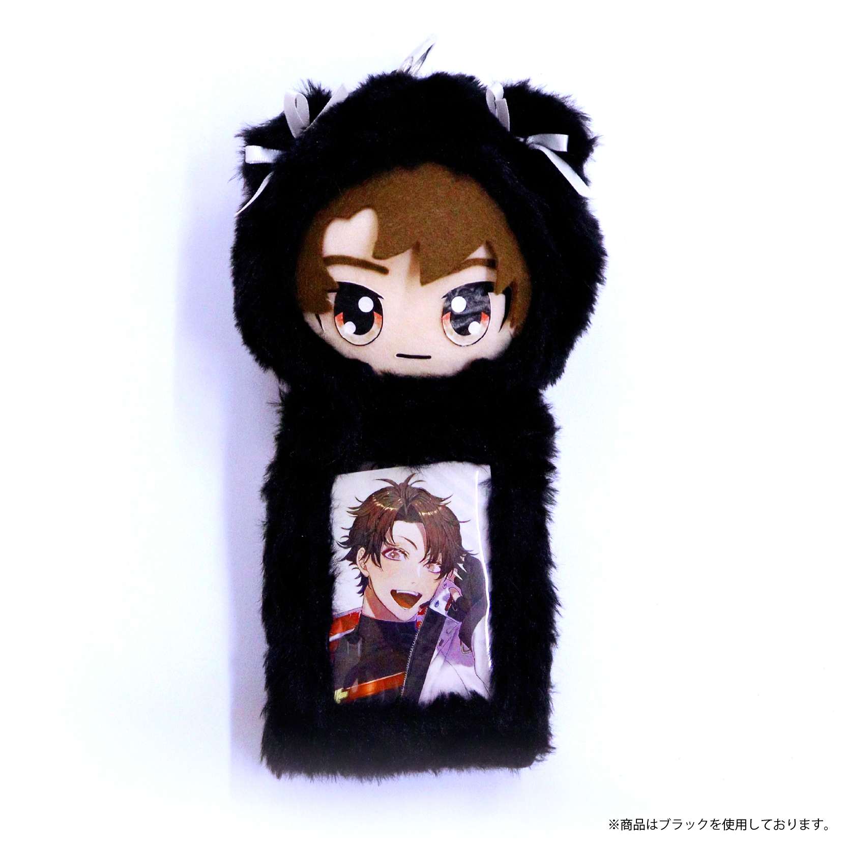 nui. Hug Plush Trading Card Case M Size Black Bear Ver.