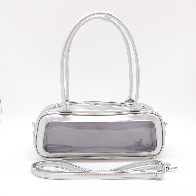 nui. Boston Plush Bag Silver