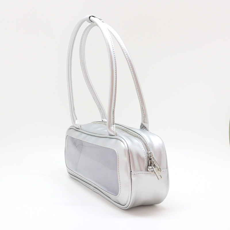 nui. Boston Plush Bag Silver