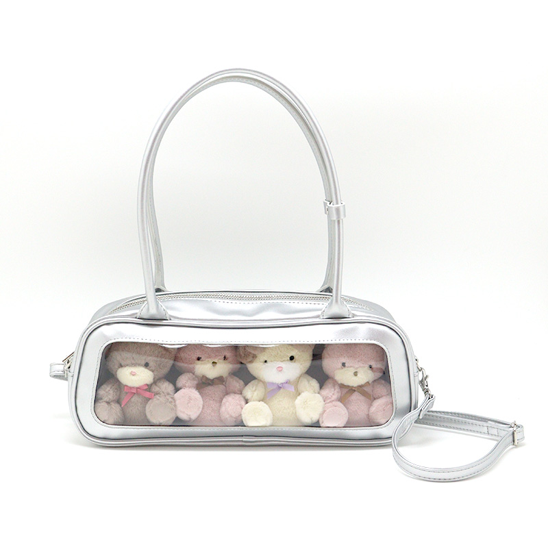 nui. Boston Plush Bag Silver