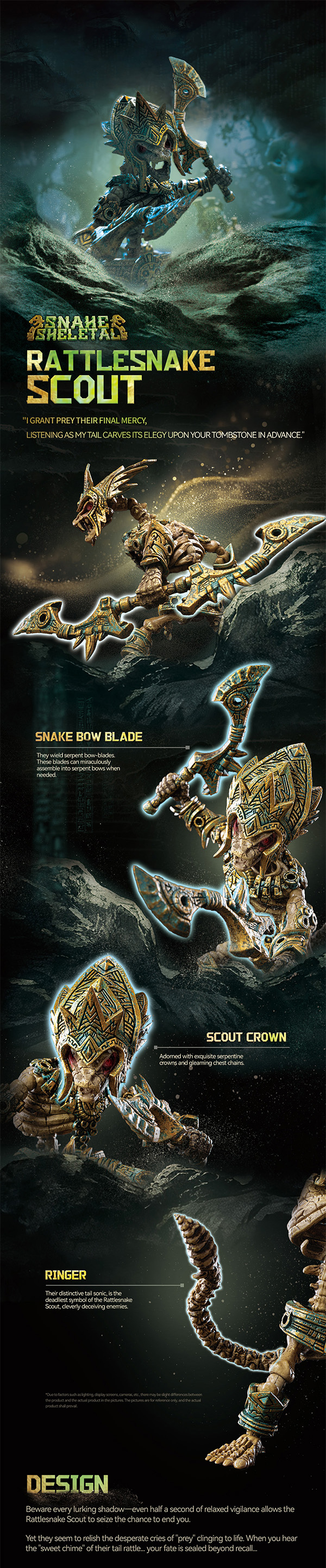 YOTOTOY SNAKE SKELETAL 1/12 SCALE ACTION FIGURE TRIPLE UNIT BUNDLE