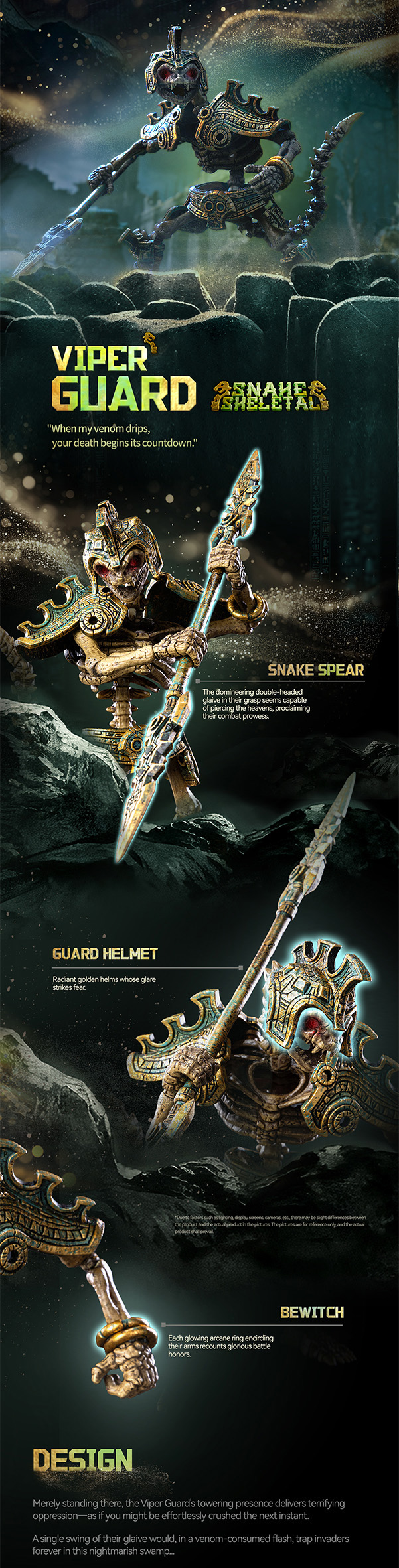 YOTOTOY SNAKE SKELETAL 1/12 SCALE ACTION FIGURE TRIPLE UNIT BUNDLE