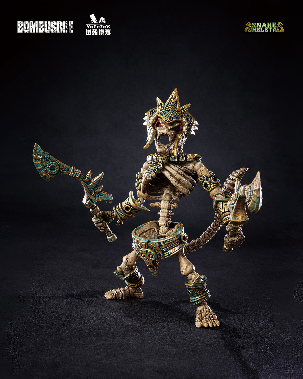 YOTOTOY SNAKE SKELETAL 1/12 SCALE ACTION FIGURE TRIPLE UNIT BUNDLE