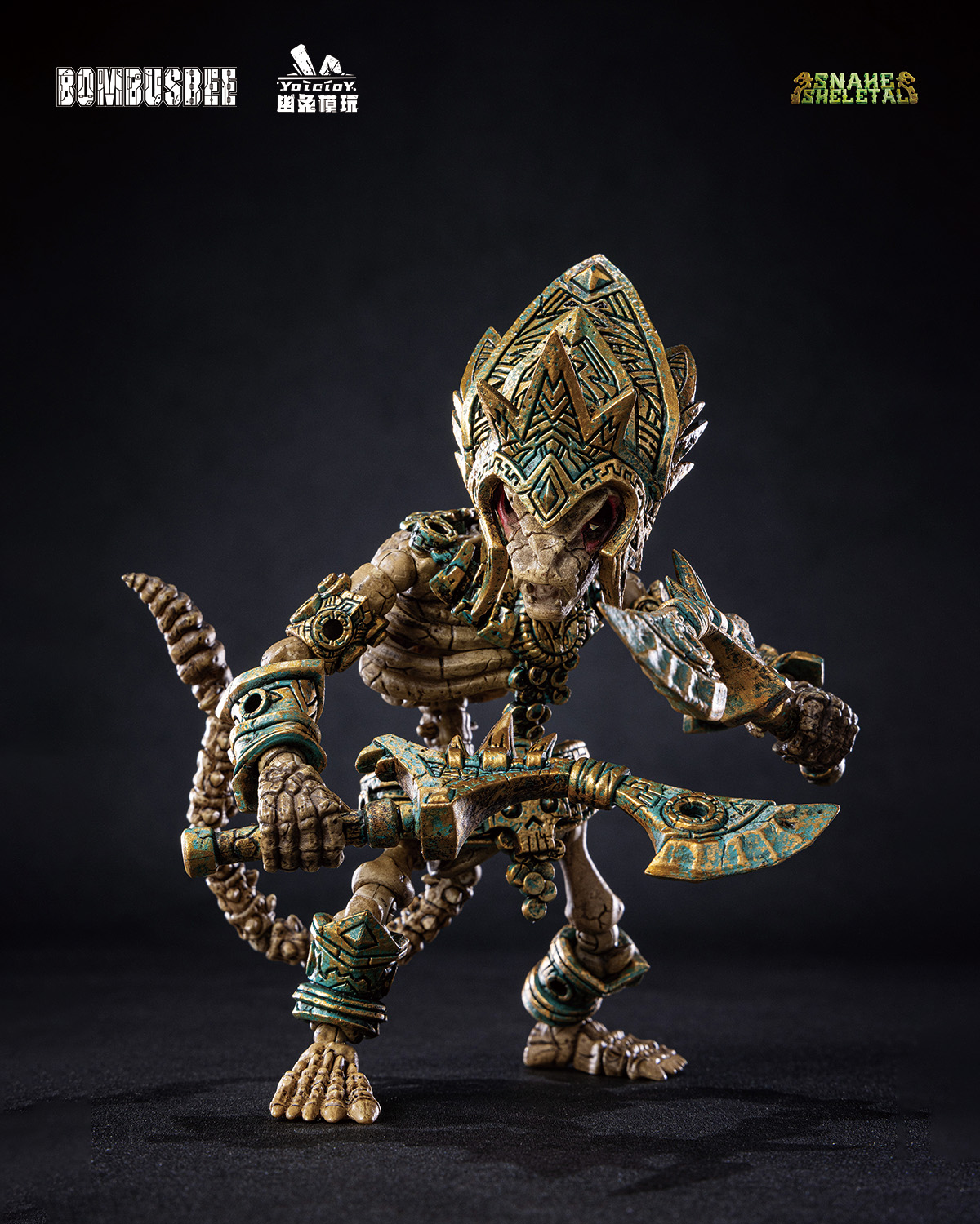 YOTOTOY SNAKE SKELETAL 1/12 SCALE ACTION FIGURE TRIPLE UNIT BUNDLE