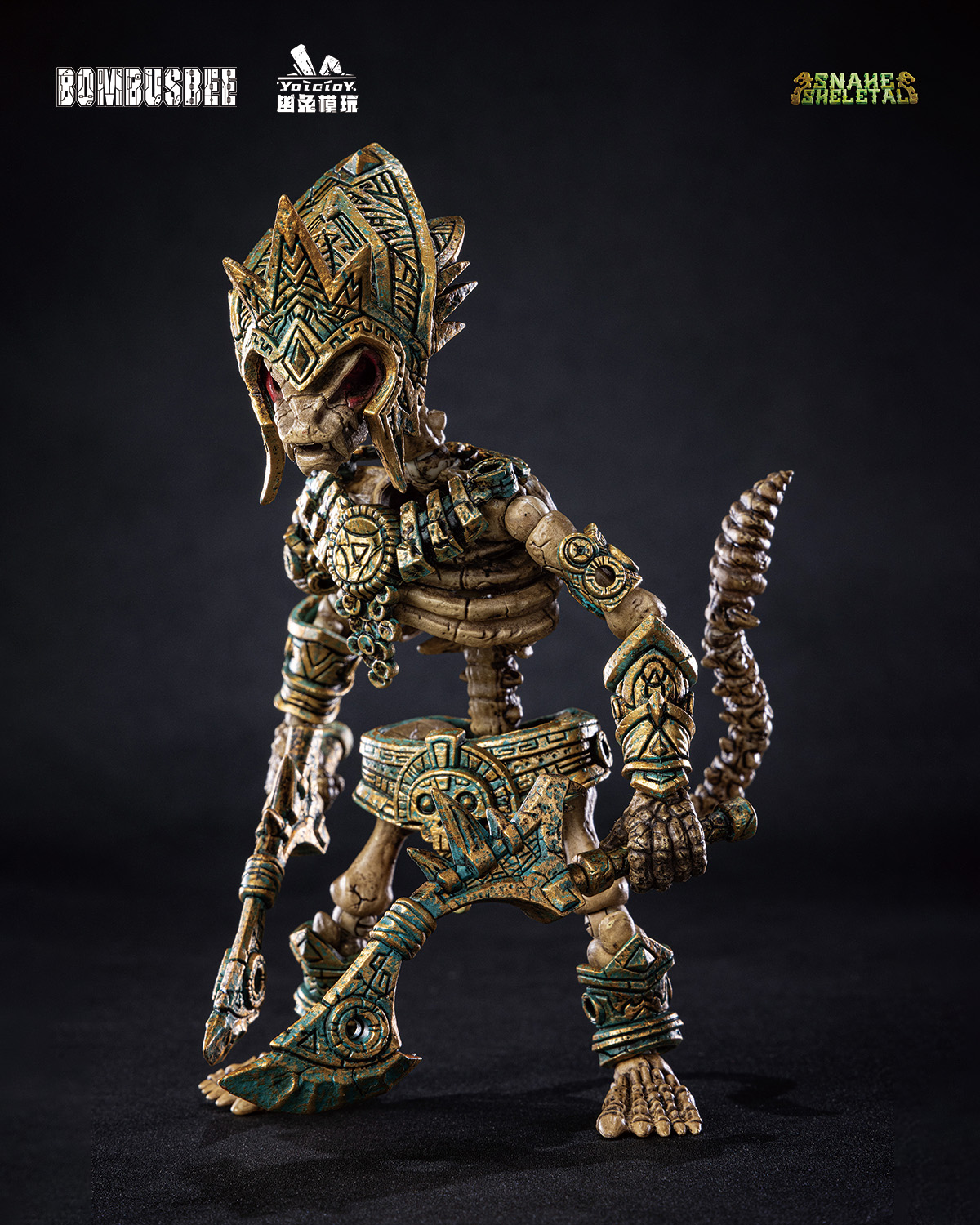 YOTOTOY SNAKE SKELETAL 1/12 SCALE ACTION FIGURE TRIPLE UNIT BUNDLE