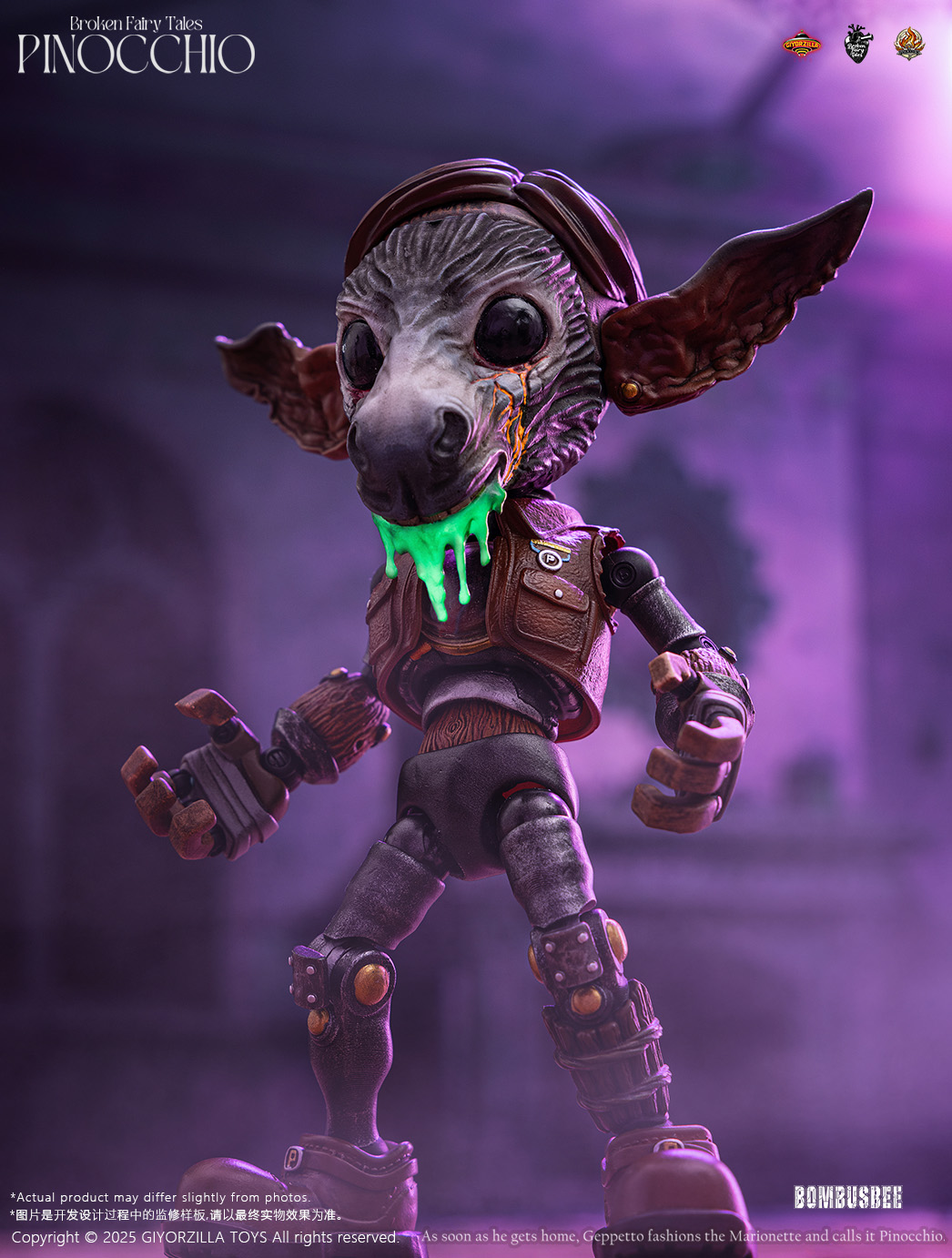GIYORZILLA TOYS BROKEN FAIRY TALES PINOCCHIO 1/6 SCALE ACTION FIGURE MASK ACCESSORY PACK