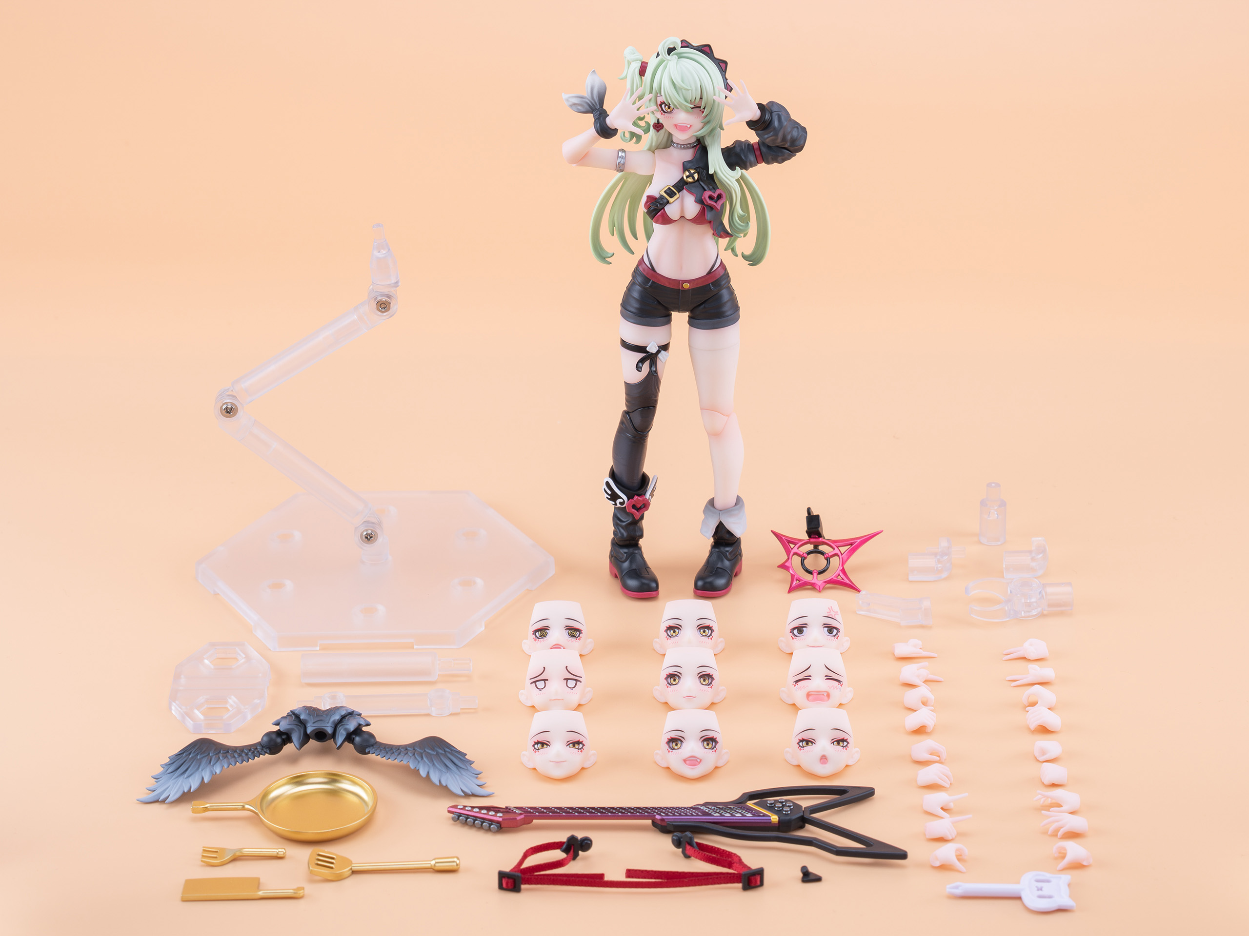 CIYUANJUXIANG(EXSSRION) DEMONIC MUSIC ANGEL HOSHIKAWA NECO 1/12 SCALE ACTION FIGURE (GREEN HAIR VER.)