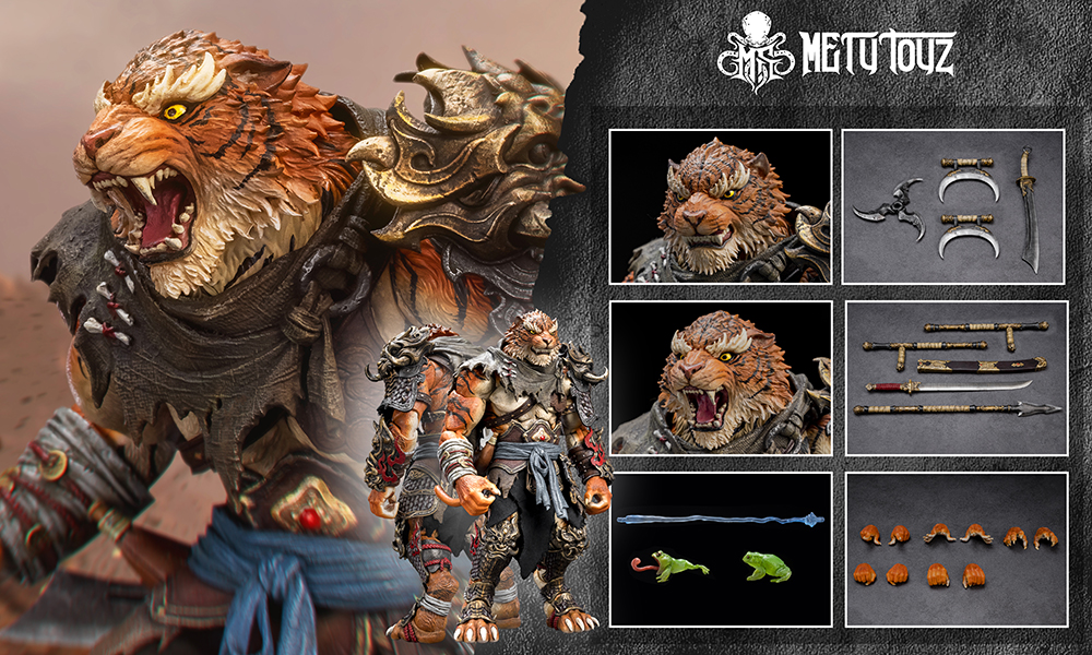 METY TOYZ ADVENTURER'S WORLD SERIES TIGER VANGUARD JINSHAN JUN 1/10 SCALE ACTION FIGURE