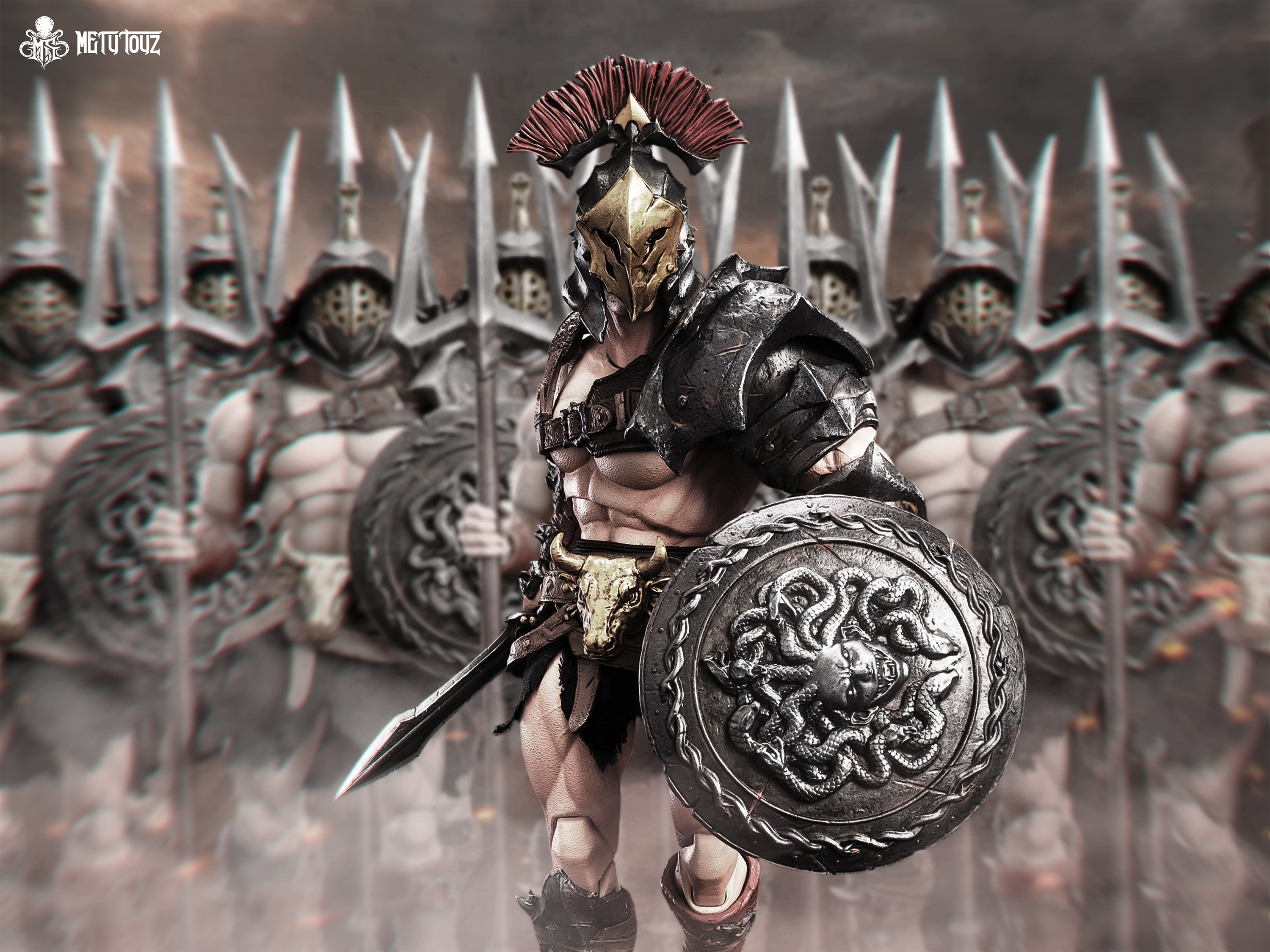 METY TOYZ GLADIATOR SERIES SPARTAN SLAYER BERSERKER 1/10 SCALE ACTION FIGURE