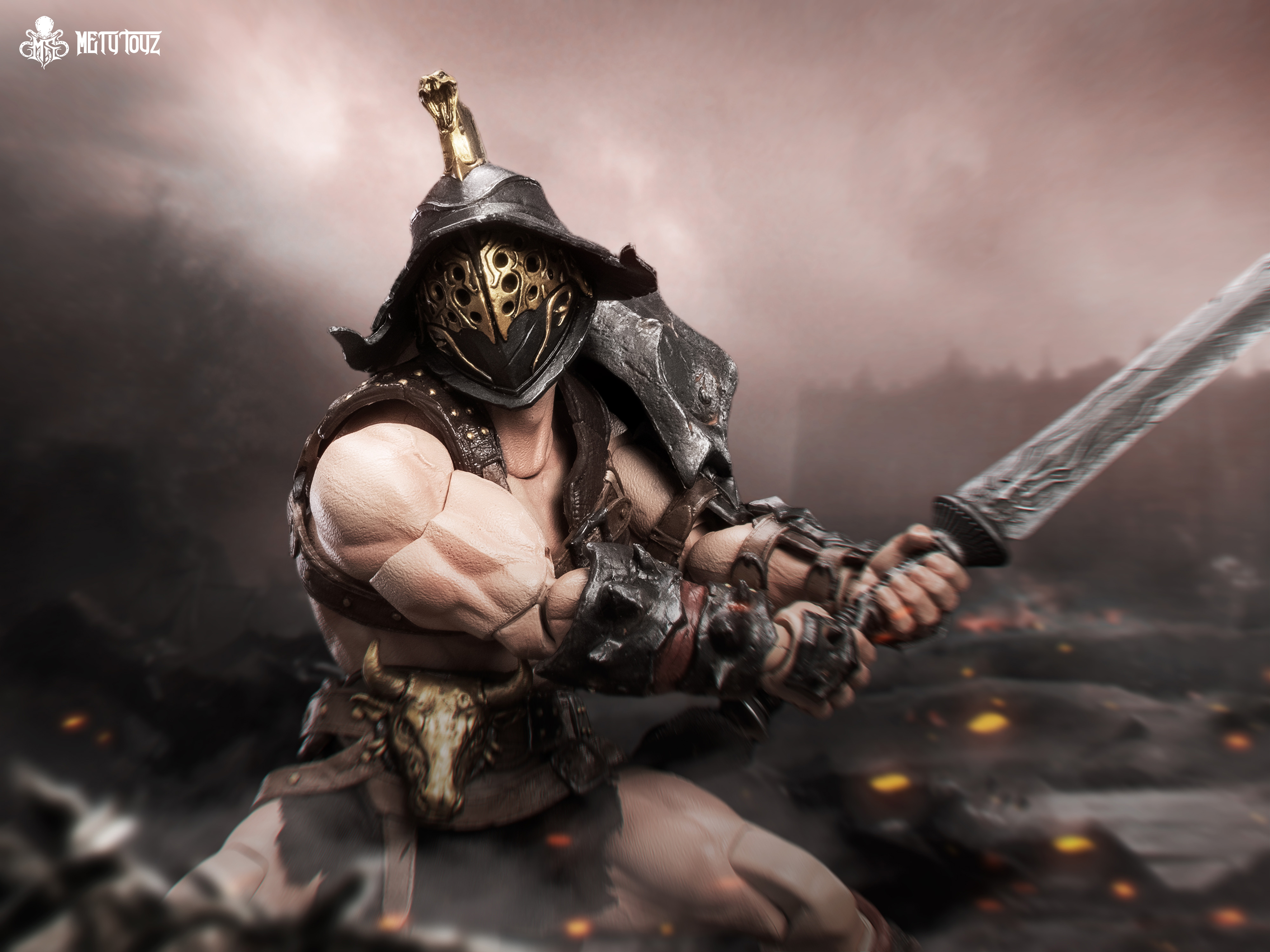 METY TOYZ GLADIATOR SERIES SPARTAN SLAYER BERSERKER 1/10 SCALE ACTION FIGURE