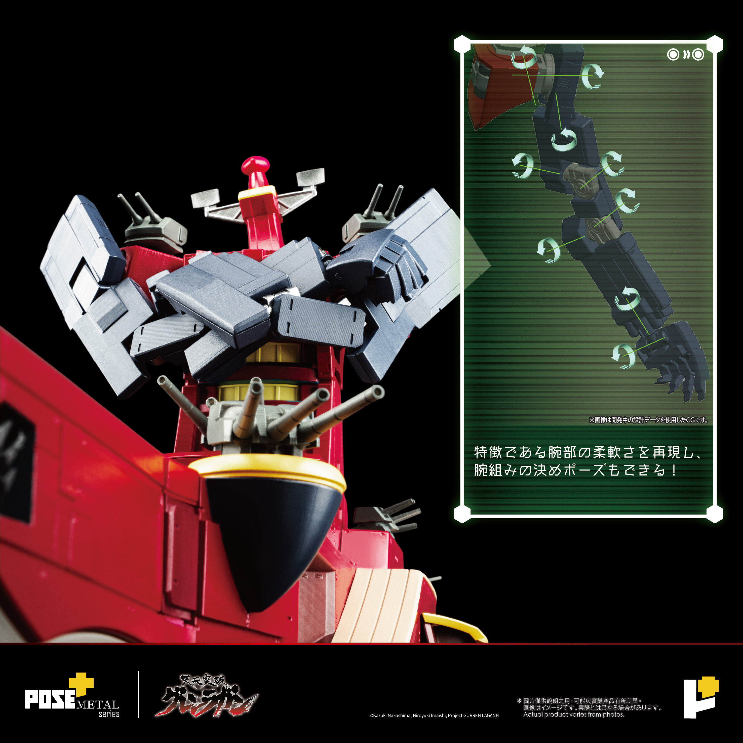 POSE+ Metal Series "Tengen Toppa Gurren Lagann" Dai-Gurren