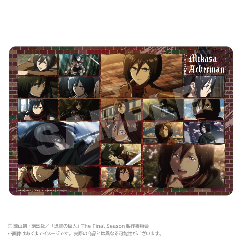 "Attack on Titan" Memories Desk Mat Mikasa Ackerman
