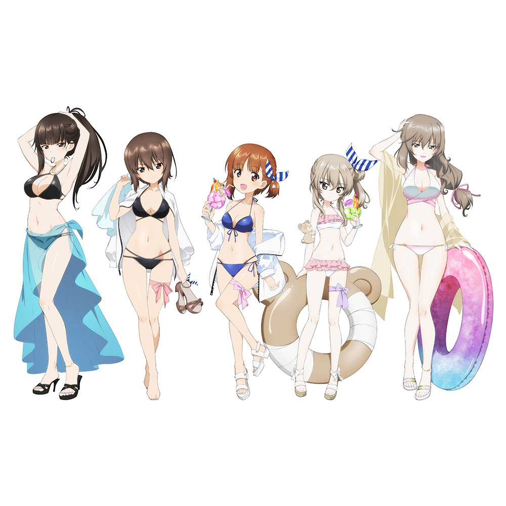 "GIRLS und PANZER das Finale" Original Illustration Chara Fine Graph Resort Swimwear A4