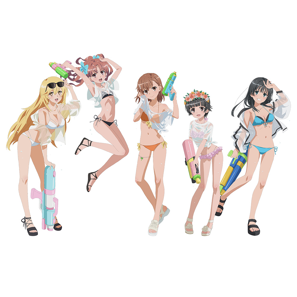 "A Certain Scientific Railgun T" Original Illustration Chara Fine Graph Playing in The Water A4