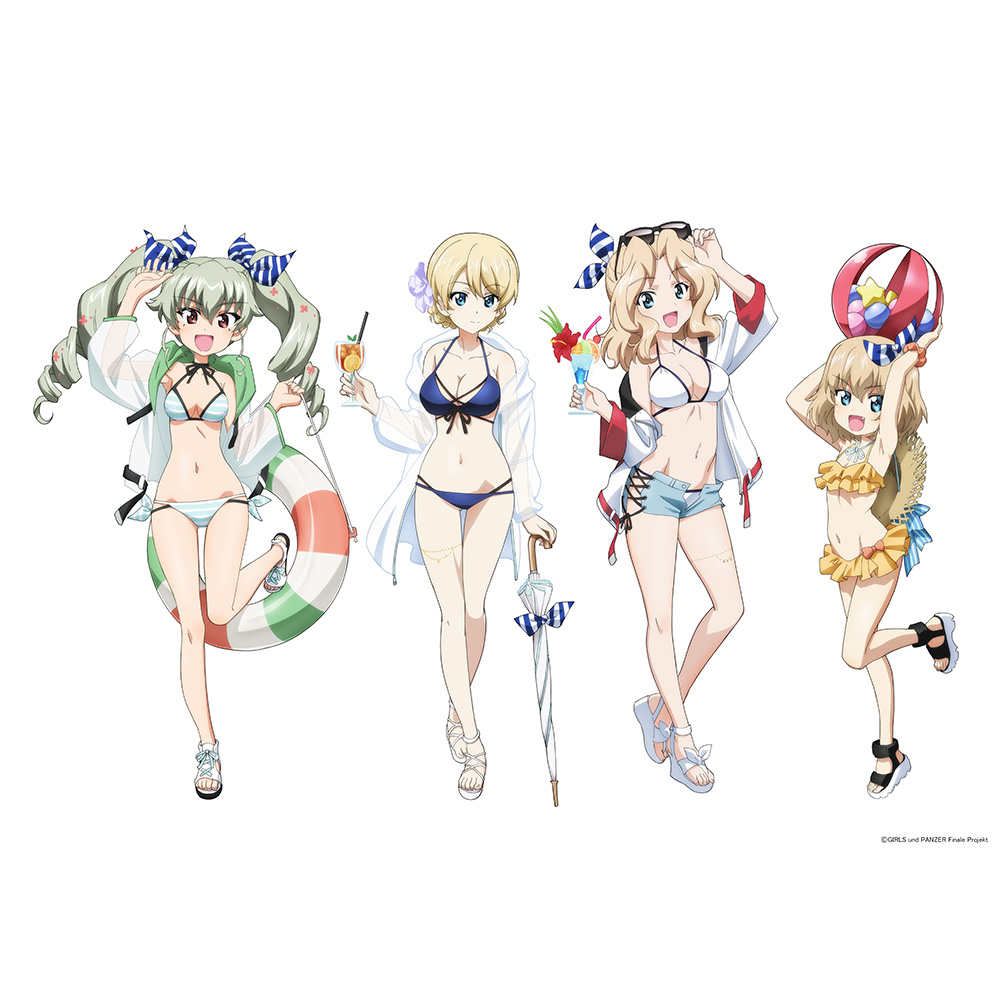 "GIRLS und PANZER das Finale" Original Illustration Chara Fine Graph Resort Swimwear 2 A4