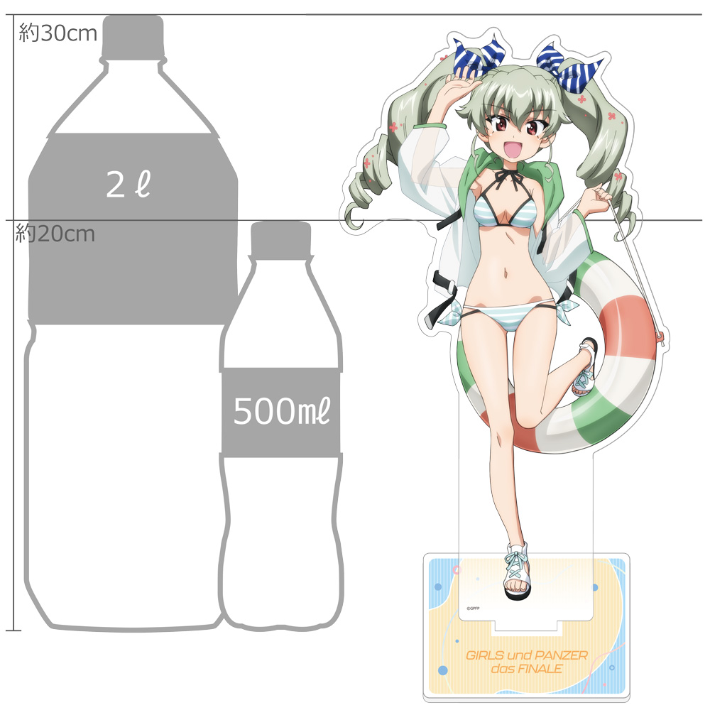 "GIRLS und PANZER das Finale" Original Illustration Extra Large Acrylic Stand Anchovy / Resort Swimwear