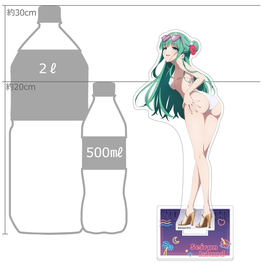 "Nukitashi THE ANIMATION" Original Illustration Extra Large Acrylic Stand Reizeiin Touka / Night Pool