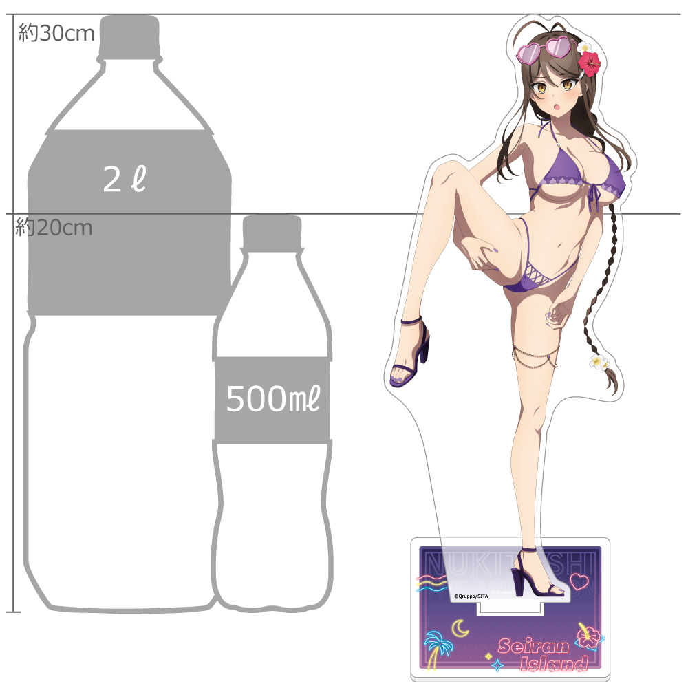 "Nukitashi THE ANIMATION" Original Illustration Extra Large Acrylic Stand Tadasugawa Rei / Night Pool