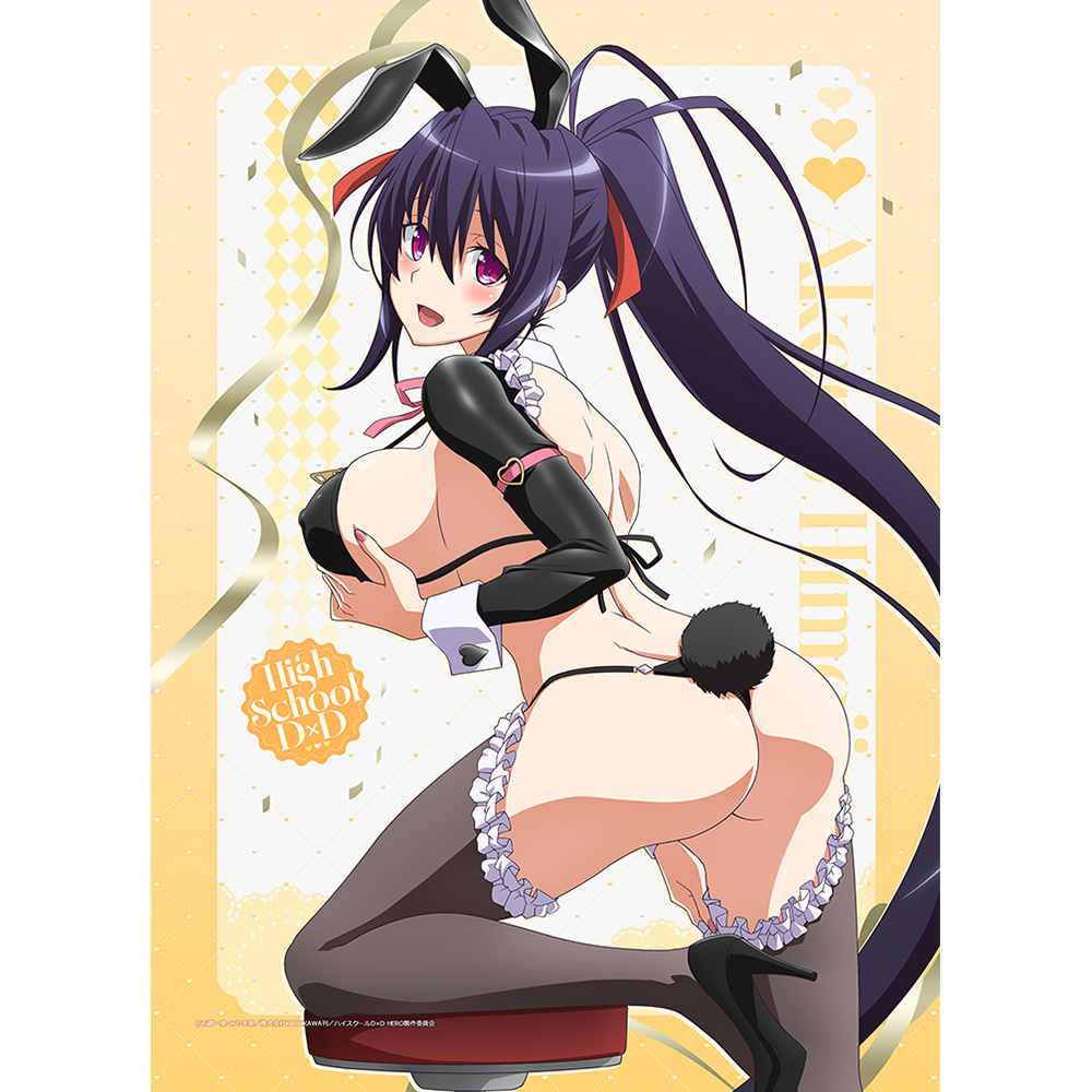 "High School DxD Hero" Original Illustration B2 Tapestry Himejima Akeno / Reverse Bunny (Black) W Suede