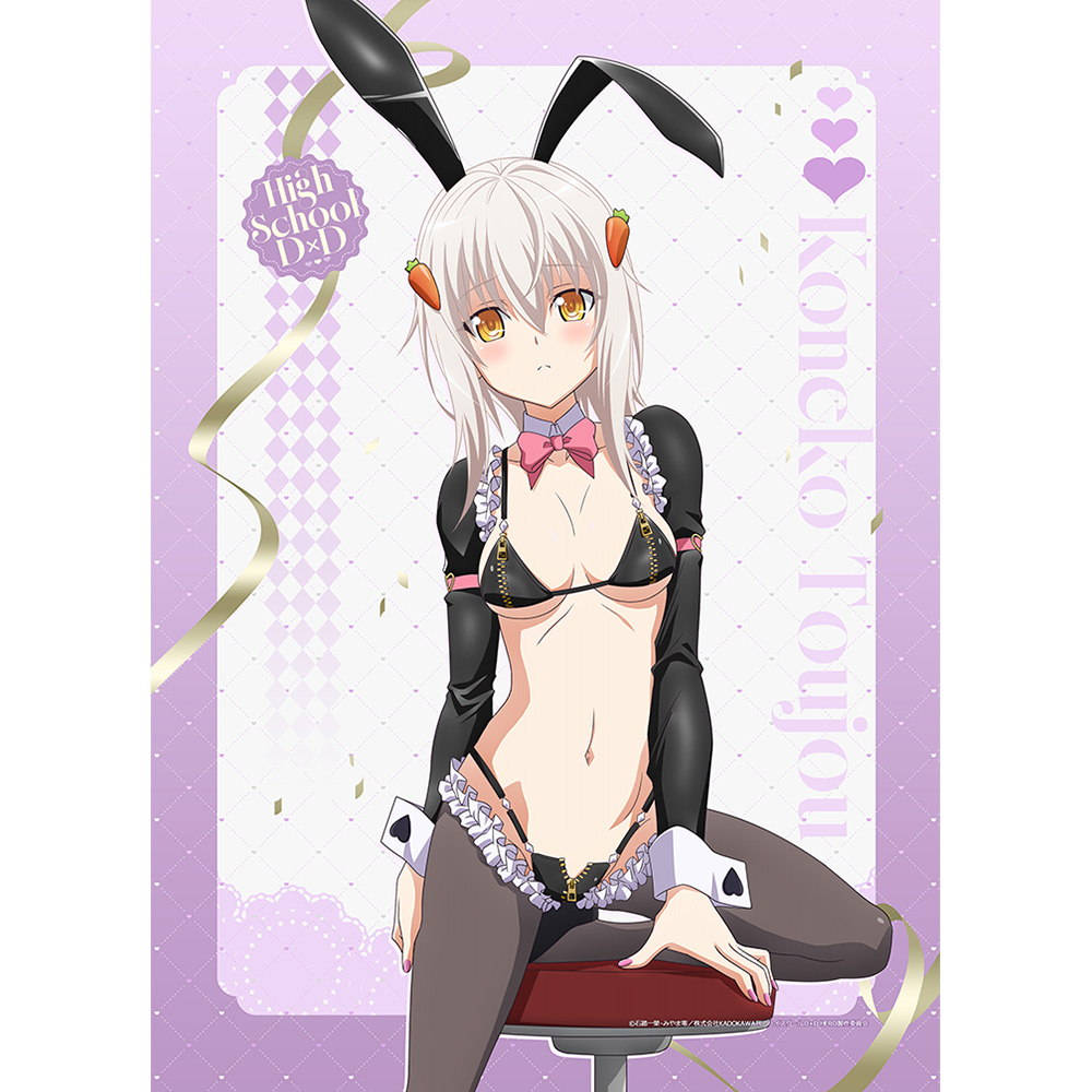 "High School DxD Hero" Original Illustration B2 Tapestry Toujou Koneko / Reverse Bunny (Black) W Suede