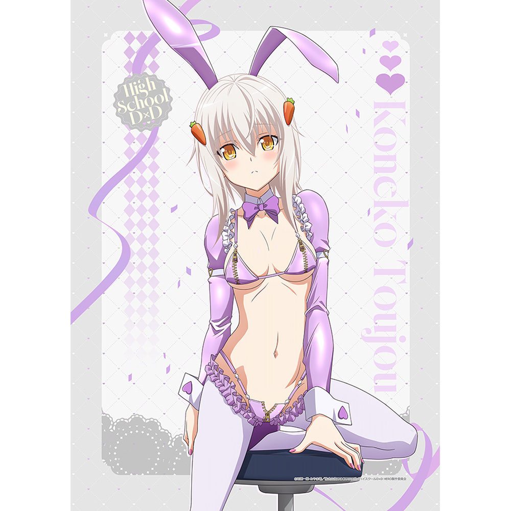 "High School DxD Hero" Original Illustration B2 Tapestry Toujou Koneko / Reverse Bunny (Purple) W Suede