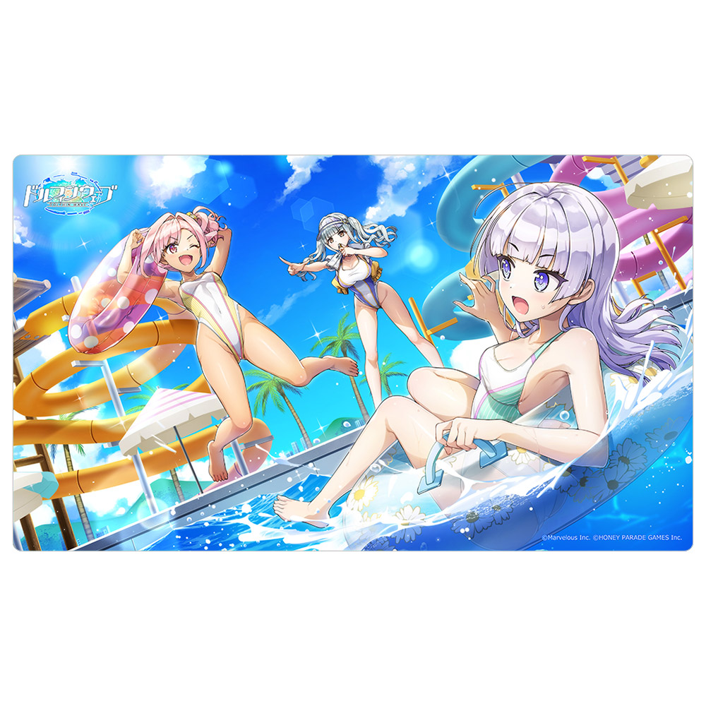 "Dolphin Wave" Rubber Mat Congratulations! Energetic Summer Vacation