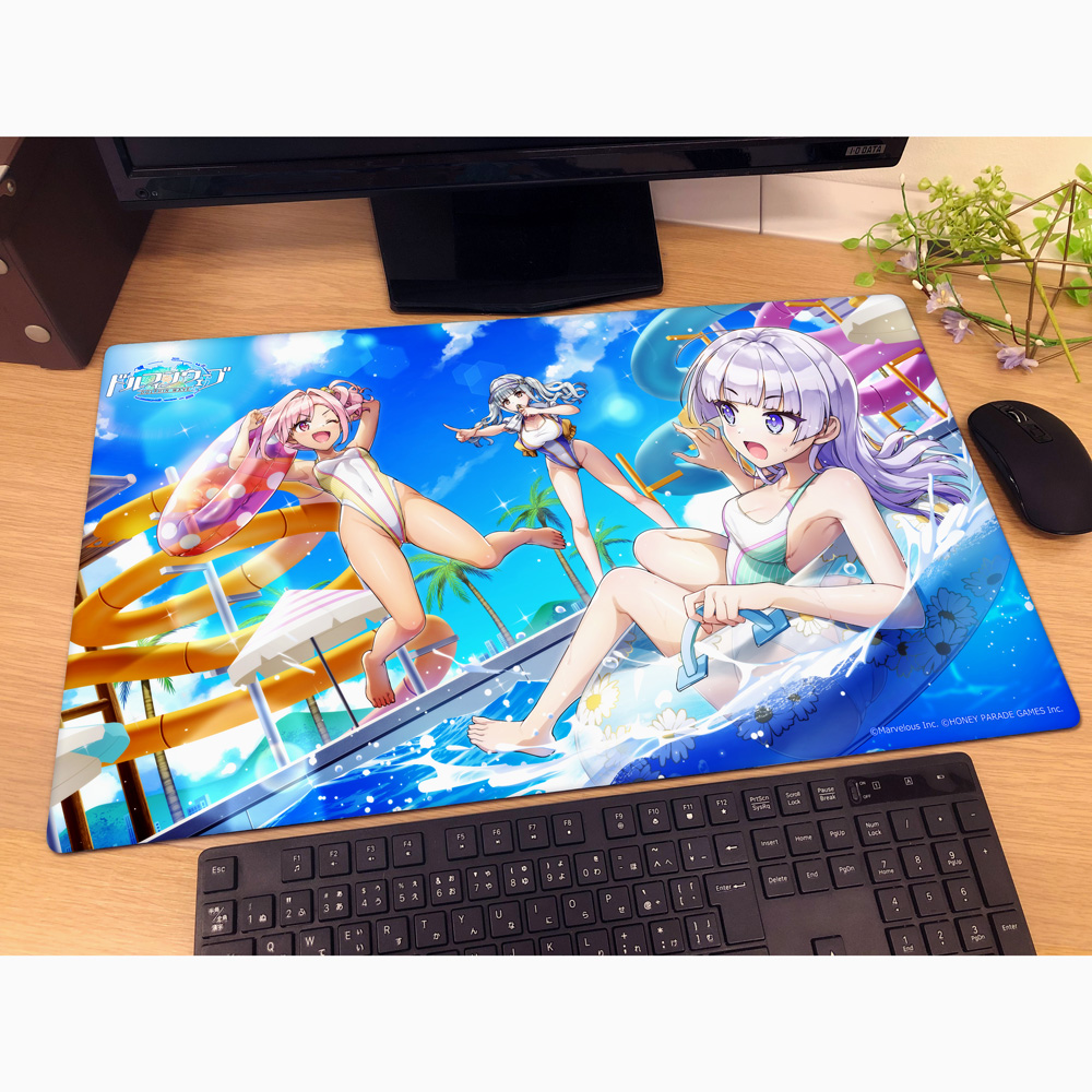 "Dolphin Wave" Rubber Mat Congratulations! Energetic Summer Vacation
