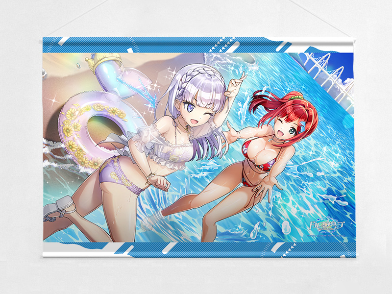 "Dolphin Wave" B2 Tapestry Mizushibuki ga Kirameite
