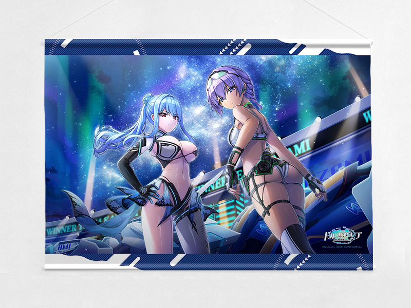 "Dolphin Wave" B2 Tapestry Kaze wo Makiokosu Oja