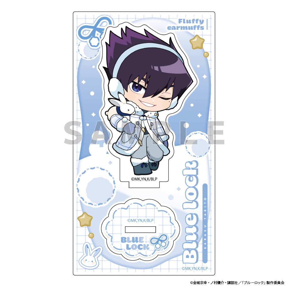 "Blue Lock" Acrylic Stand Karasu Tabito / Fuwafuwa Earmuffs