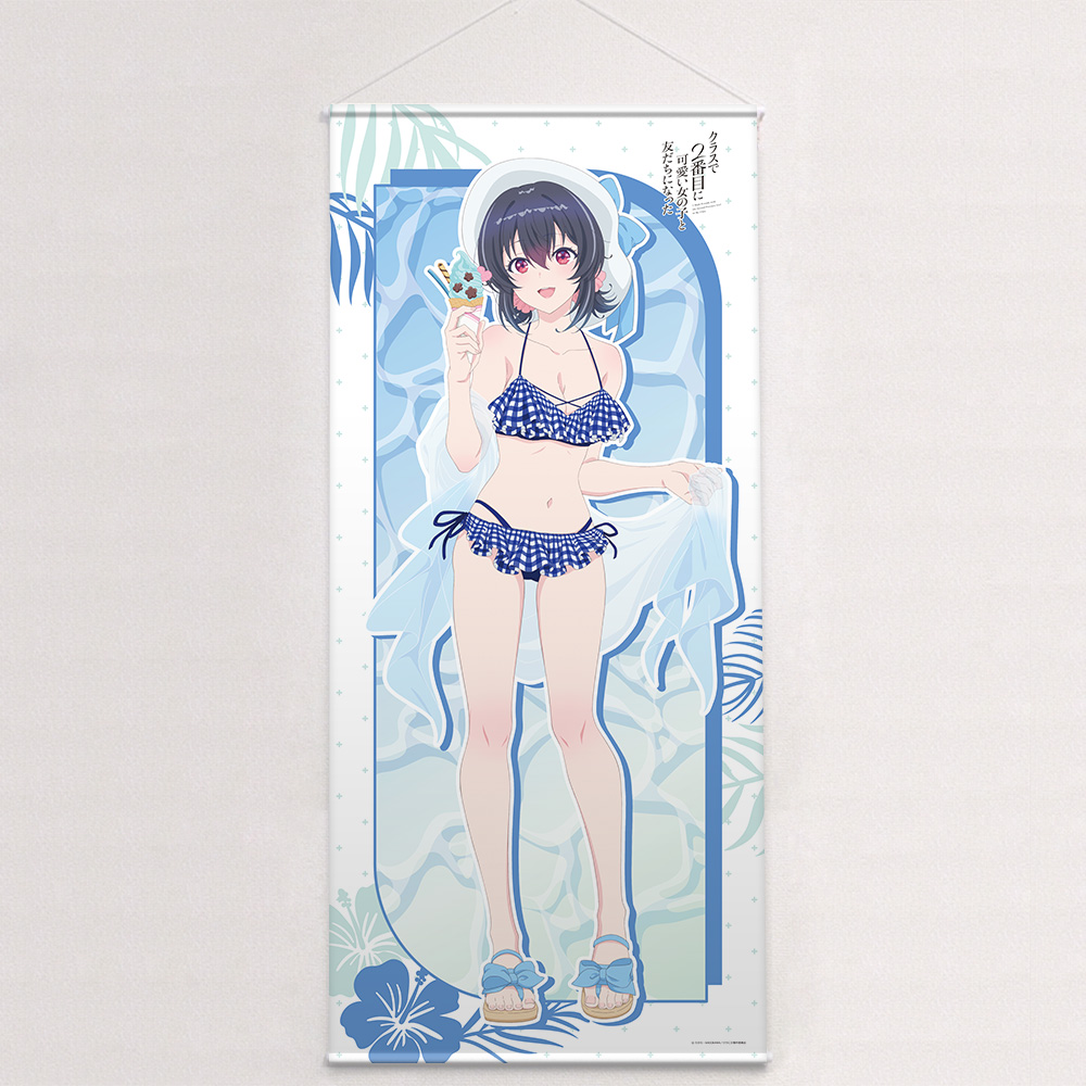 "I Made Friends with the Second Prettiest Girl in My Class" Original Illustration Extra Large Tapestry Asanagi Umi / Swimwear