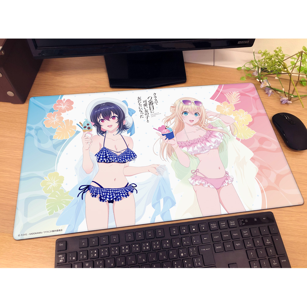 "I Made Friends with the Second Prettiest Girl in My Class" Original Illustration Rubber Mat Swimwear