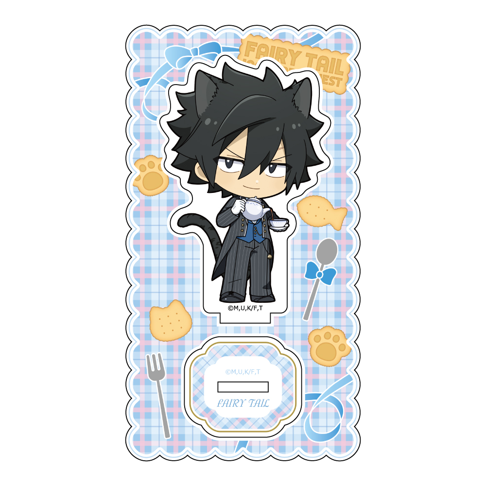 "Fairy Tail 100 Years Quest" Acrylic Stand Gray / Cat Ear Server Outfit