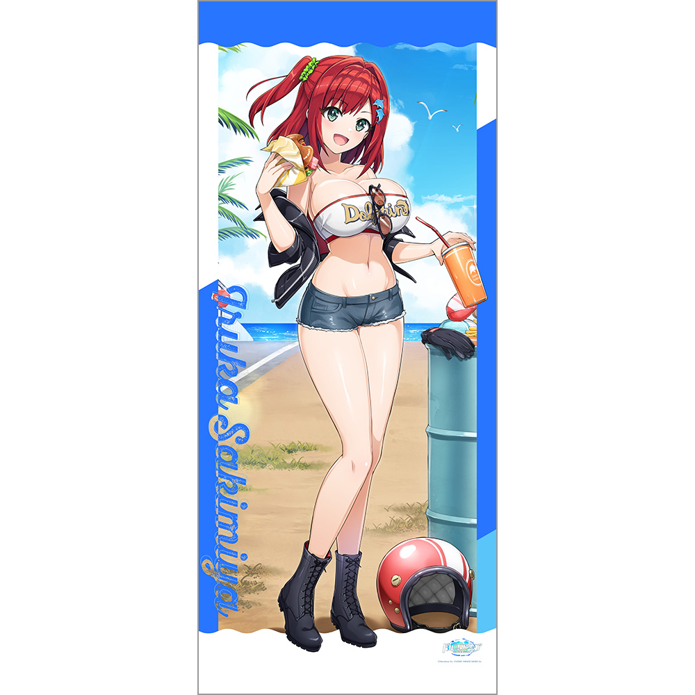 "Dolphin Wave" Original Illustration Extra Large Tapestry Sakimiya Iruka / Coast Riding