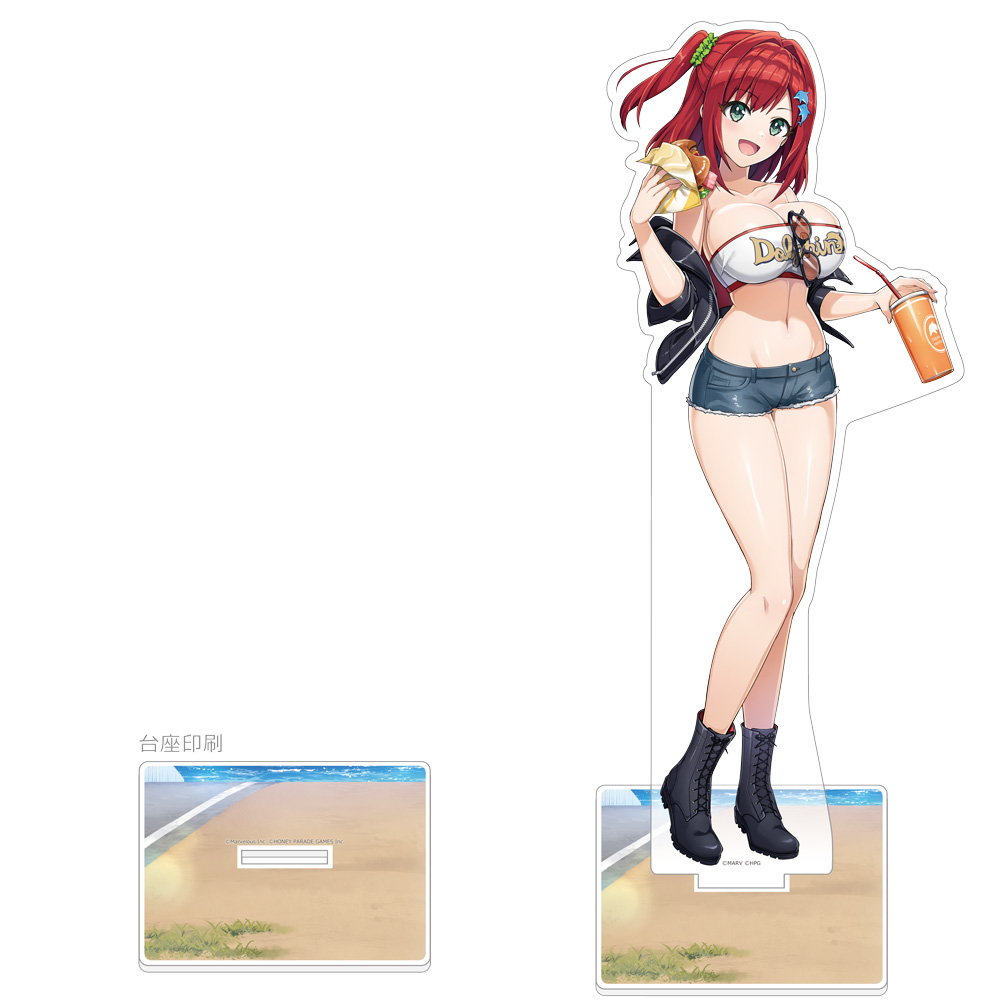 "Dolphin Wave" Original Illustration Extra Large Acrylic Stand Sakimiya Iruka / Coast Riding