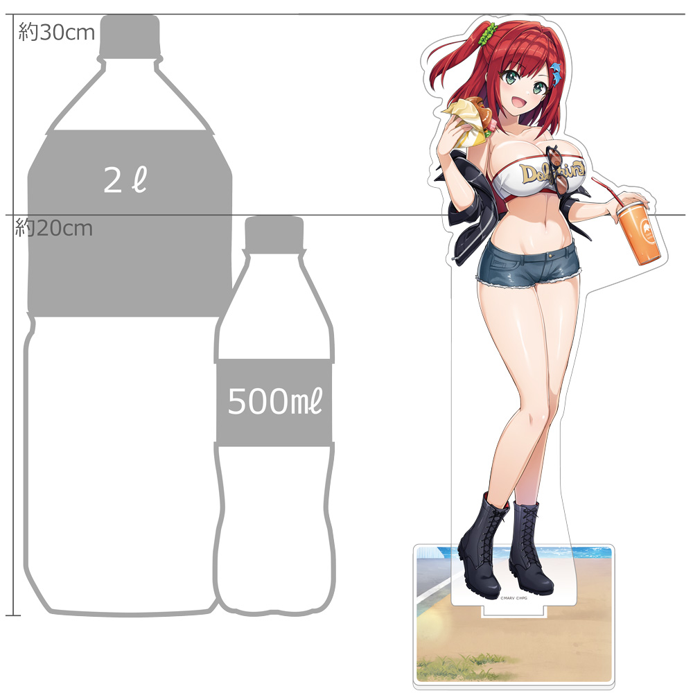 "Dolphin Wave" Original Illustration Extra Large Acrylic Stand Sakimiya Iruka / Coast Riding
