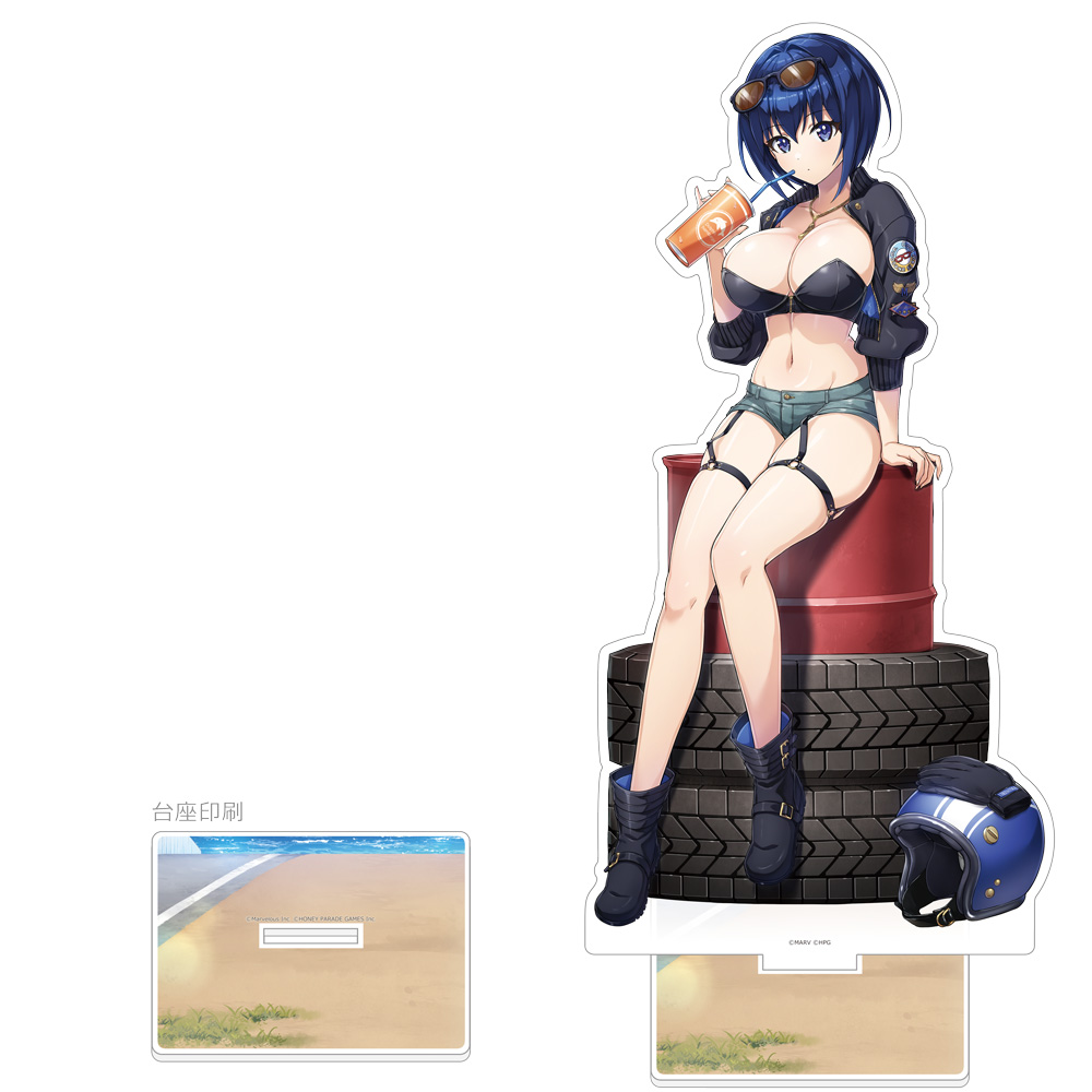 "Dolphin Wave" Original Illustration Extra Large Acrylic Stand Tojo Michiru / Coast Riding