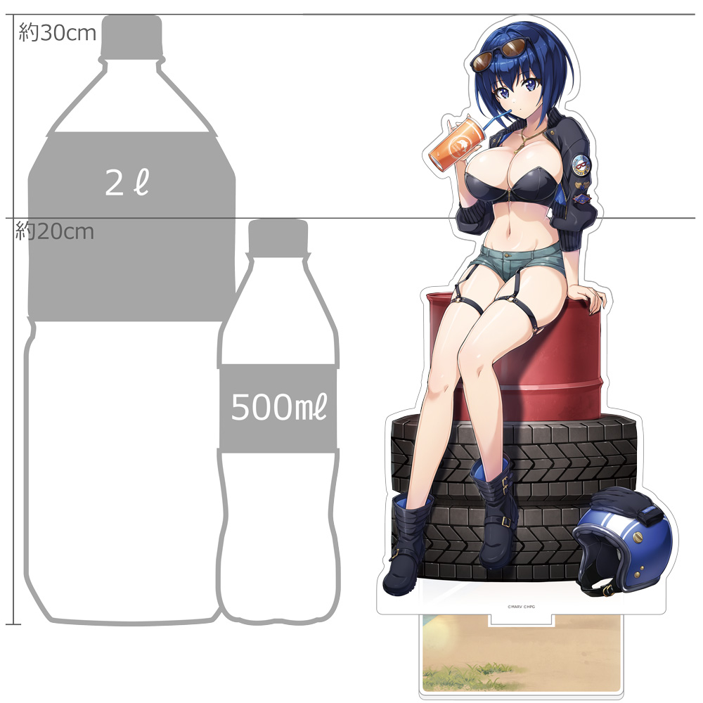 "Dolphin Wave" Original Illustration Extra Large Acrylic Stand Tojo Michiru / Coast Riding