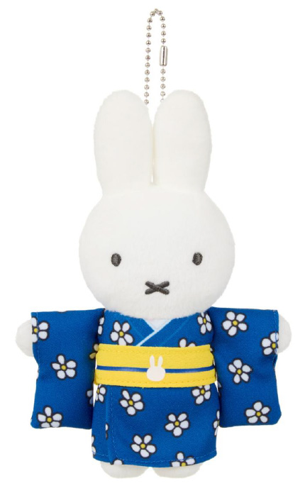 "Miffy" Japanesque Miffy Kimono Mascot Key Chain Birthday Flower Pattern