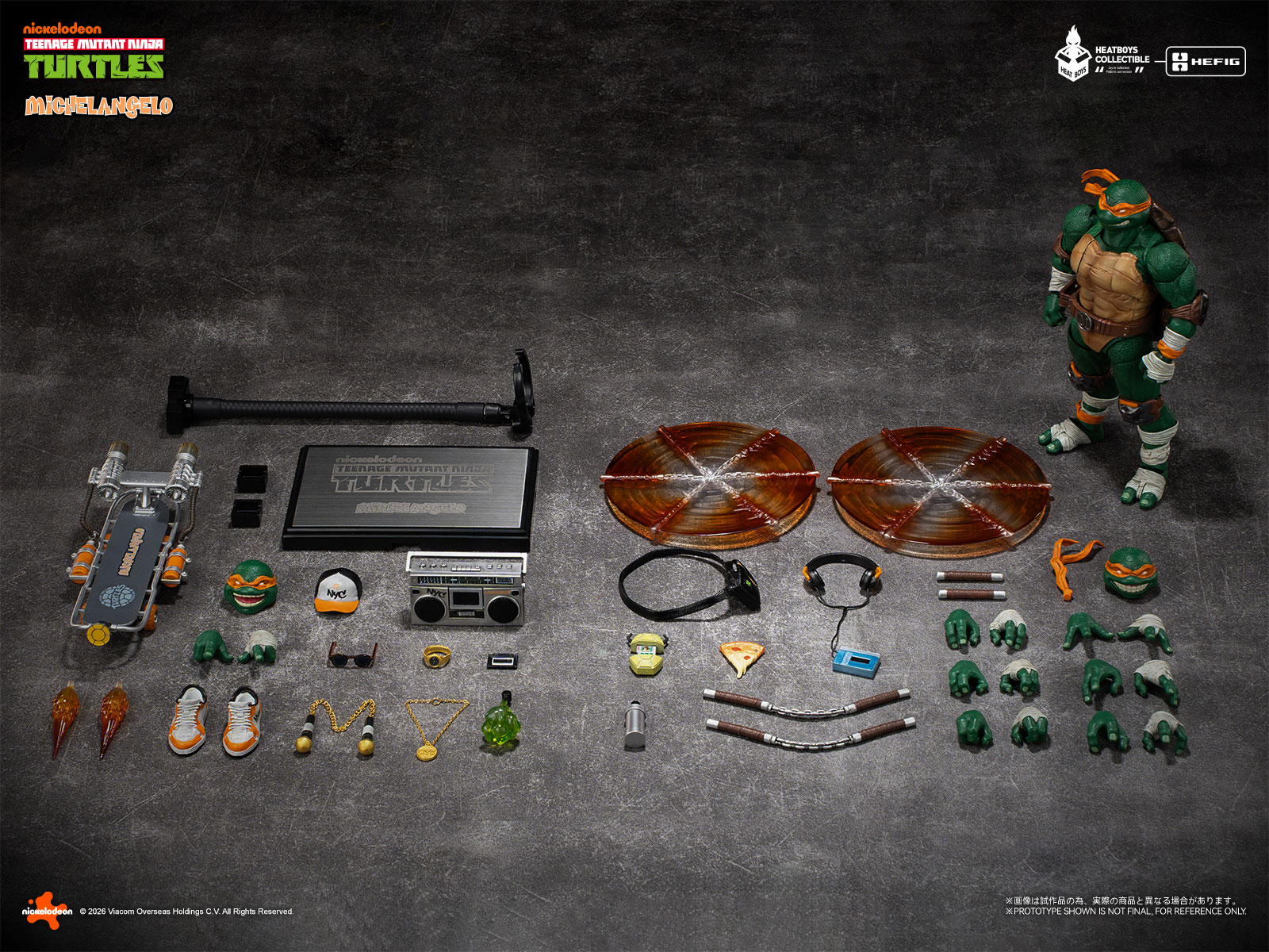 HEATBOYS HB0105 "TEENAGE MUTANT NINJA TURTLES" MICHELANGELO ALLOY ACTION FIGURE DELUXE EDITION