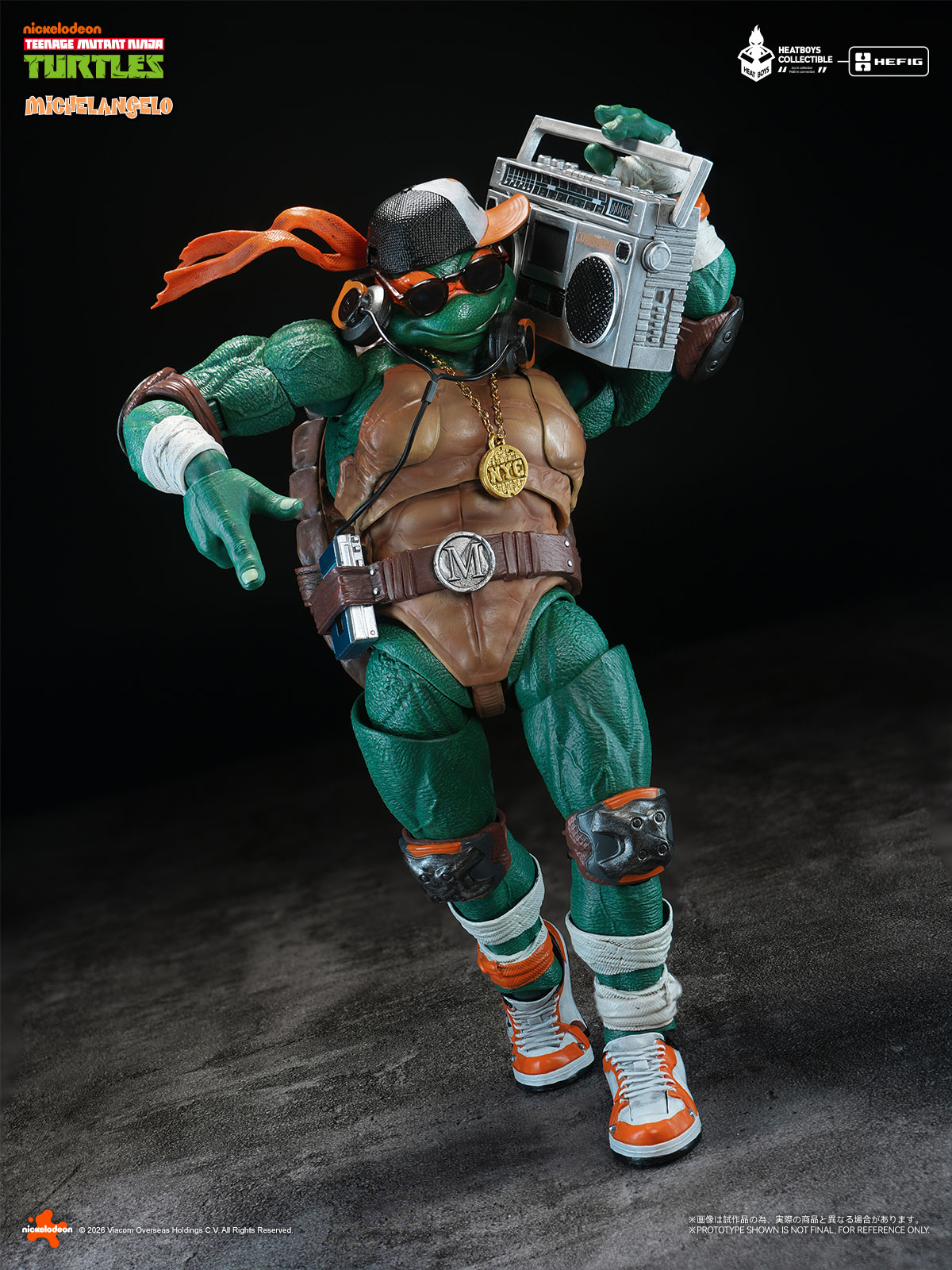 HEATBOYS HB0105 "TEENAGE MUTANT NINJA TURTLES" MICHELANGELO ALLOY ACTION FIGURE DELUXE EDITION