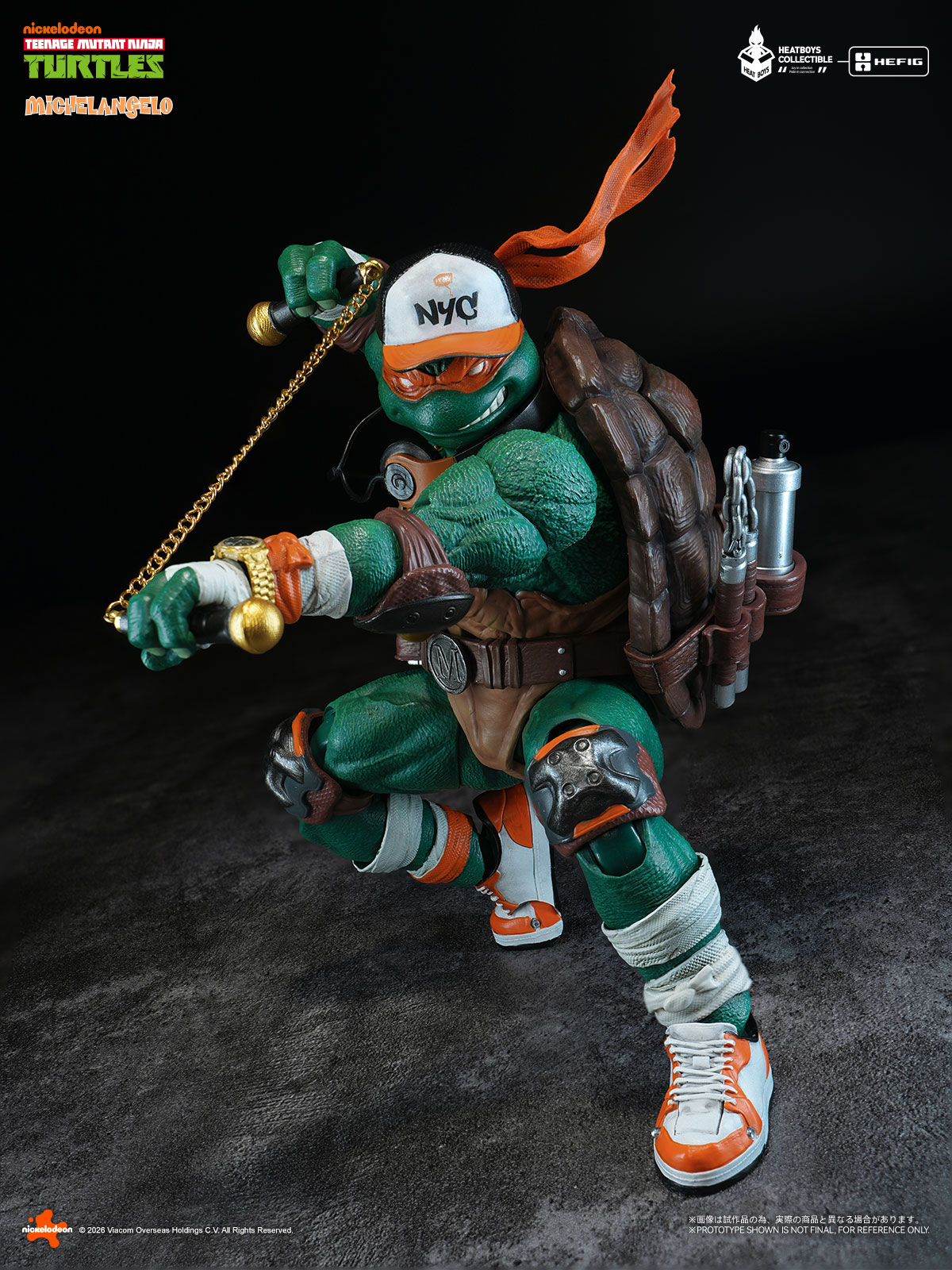 HEATBOYS HB0105 "TEENAGE MUTANT NINJA TURTLES" MICHELANGELO ALLOY ACTION FIGURE DELUXE EDITION