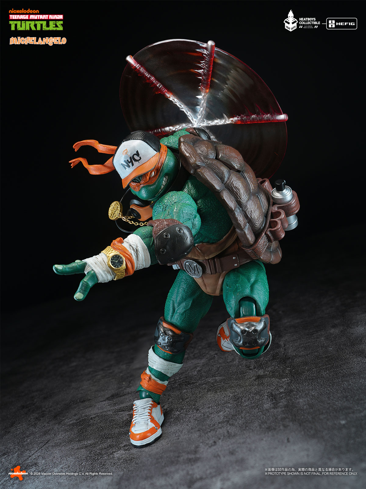 HEATBOYS HB0105 "TEENAGE MUTANT NINJA TURTLES" MICHELANGELO ALLOY ACTION FIGURE DELUXE EDITION